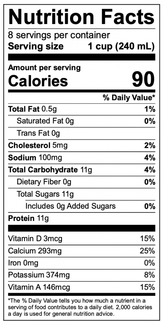 Oakridge Dairy Skim Milk